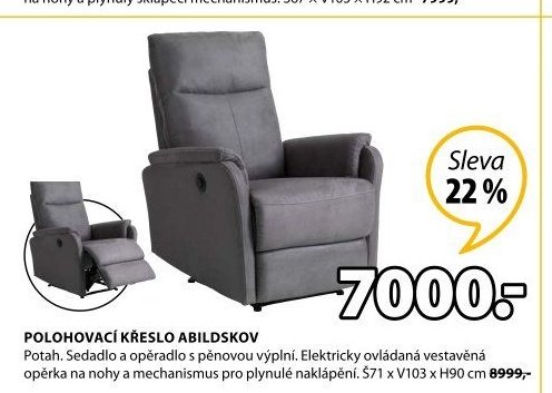 POLOHOVACÍ KŘESLO ABILDSKOV