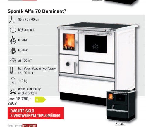 Sporák Alfa 70 Dominant