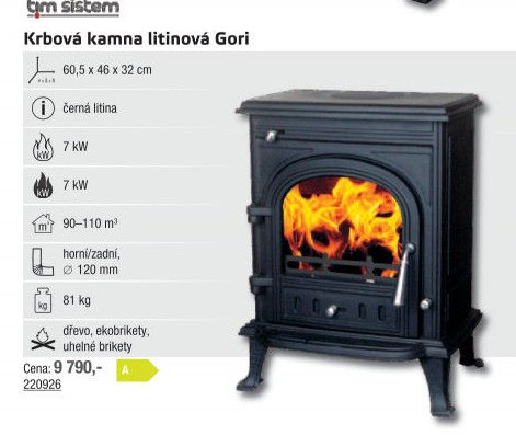 Krbová kamna litinová Gori