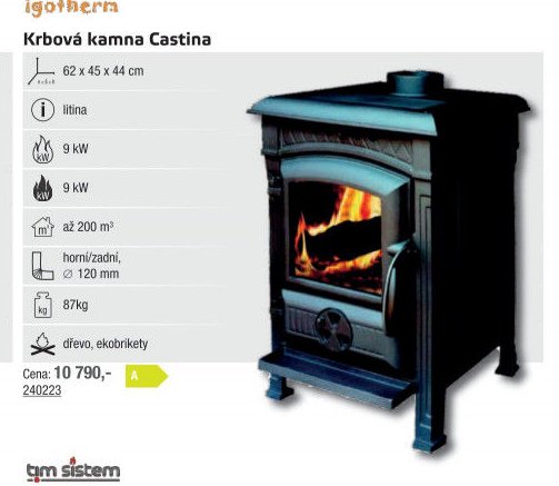 Krbová kamna Castina