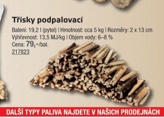 Třísky podpalovací