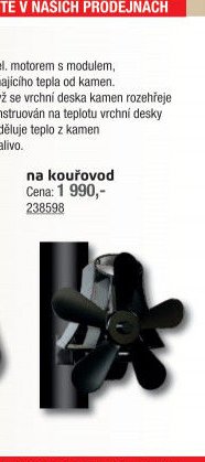 Ventilátor krbový na kouřovod
