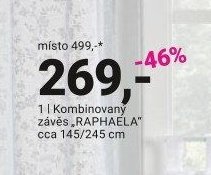 Kombinovaný závěs RAPHAELA cca 145/245 cm