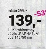 Kombinovaný závěs RAPHAELA cca 145/50 cm