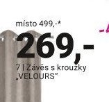 Závěs s kroužky VELOURS