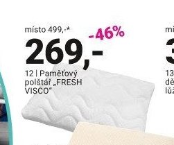 Paměťový polštář FRESH VISCO