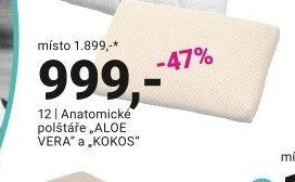 Anatomické polštáře ALOE VERA a KOKOS