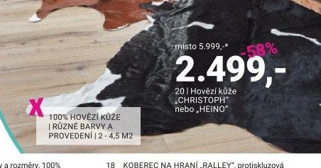 Hovězí kůže CHRISTOPH nebo HEINO
