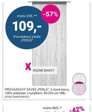 Provázkový závěs „PERLE“