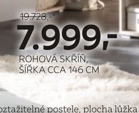 ROHOVÁ SKŘÍŇ, ŠÍŘKA CCA 146 CM