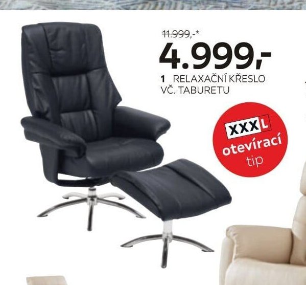 1 Relaxační křeslo vč. taburetu