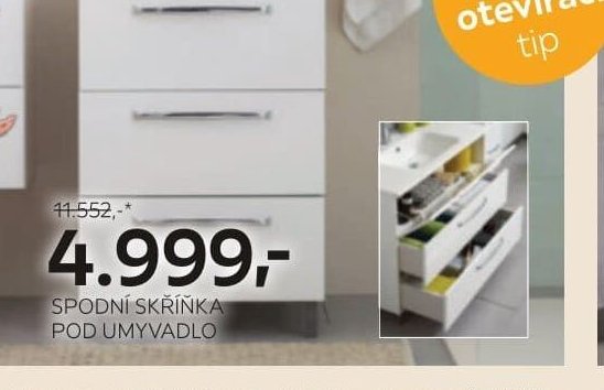 spodní skříňka pod umyvadlo