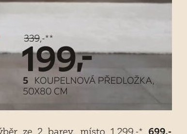 Koupelnová předložka, 50x80 cm
