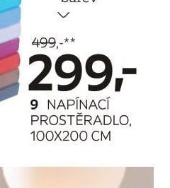 9 NAPÍNACÍ PROSTĚRADLO, 100X200 CM