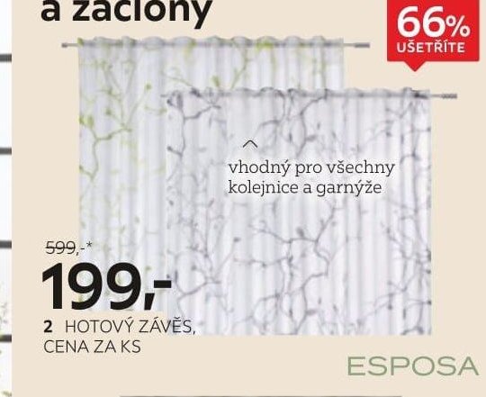 Hotový závěs