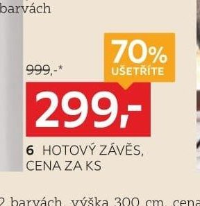 Hotový závěs