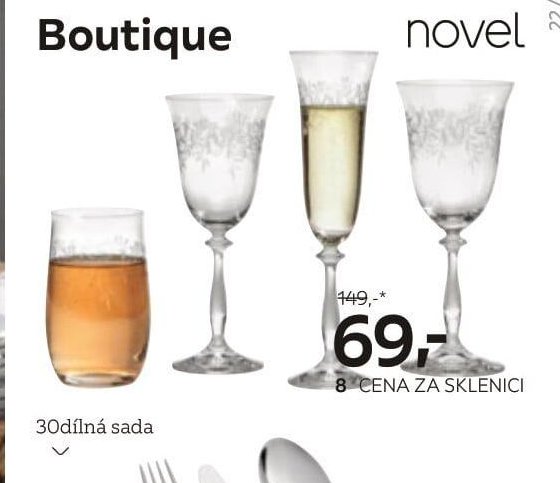 8 SÉRIE SKLENIC, 8 CENA ZA SKLENICI