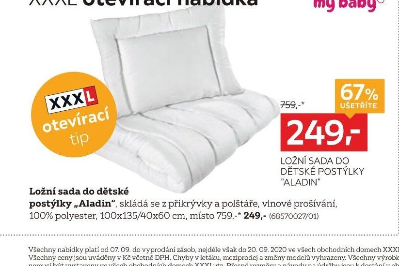 Ložní sada do dětské postýlky Aladin
