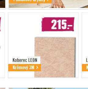Koberec LEON Krémový 3M