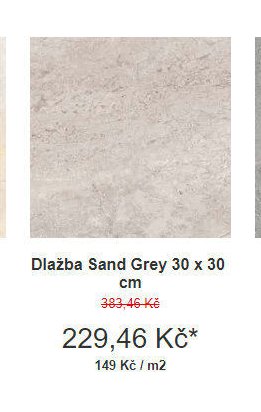 Dlažba Sand Grey 30 x 30 cm