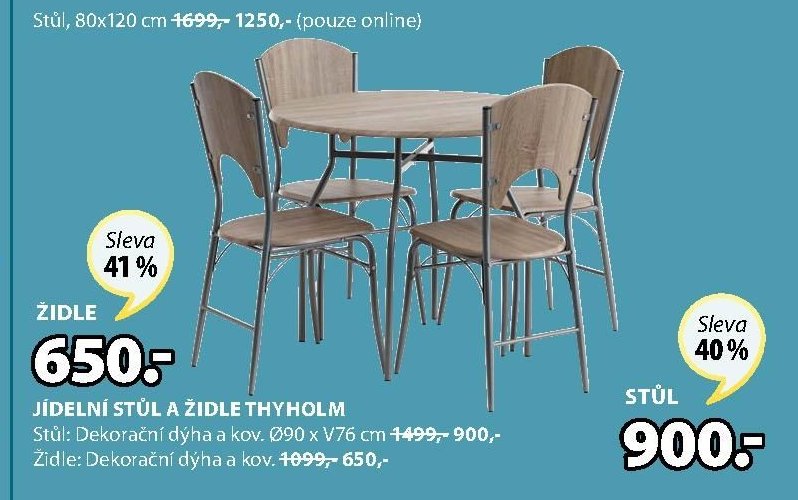 JÍDELNÍ STŮL A ŽIDLE THYHOLM