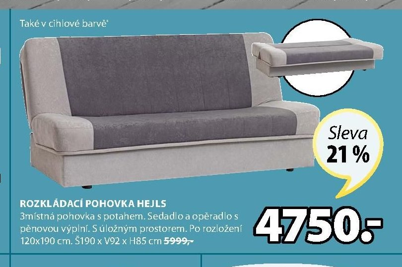 Rozkládací pohovka HEJLS