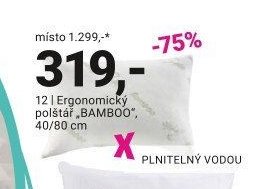 Ergonomický polštář BAMBOO