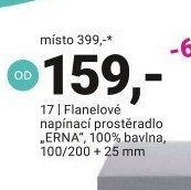Flanelové napínací prostěradlo ERNA