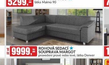 ROHOVÁ SEDACÍ SOUPRAVA MARGOT