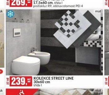 KOLEKCE STREET LINE 30x60 cm třída I