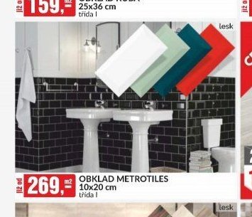 OBKLAD METROTILES 10x20 cm třída I