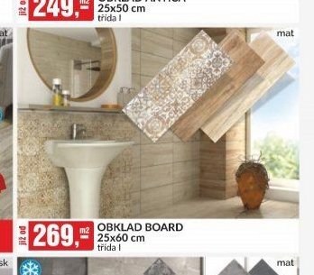 OBKLAD BOARD 25x60 cm třída I
