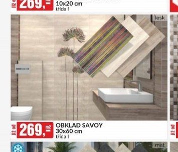 OBKLAD SAVOY 30x60 cm třída I