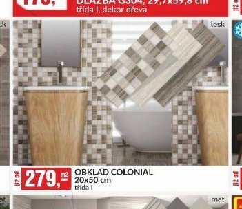 OBKLAD COLONIAL 20x50 cm třída I