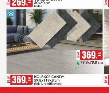 KOLEKCE CANDY 59,8x119x8 cm třída I, rektifikovaná