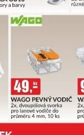 Wago pevný vodič 2x