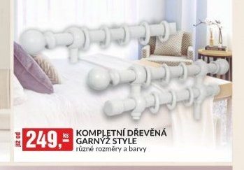Kompletní dřevěná garnýž Style různé rozměry a barvy