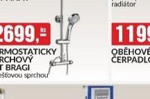 TERMOSTATICKÝ SPRCHOVÝ SET BRAGI s dešťovou sprchou