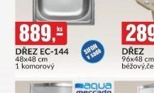 DŘEZ EC-144 48x48 cm 1 komorový