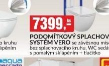 ZÁVĚSNÁ MÍSA CASPIA bez splachovacího kruhu WC sedátko s pomalým sklápěním