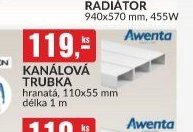 KANÁLOVÁ TRUBKA hranatá, 110x55 mm délka 1 m