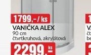 VANIČKA ALEX 90 cm čtvrtkruhová, akrylátová