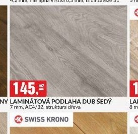 LAMINÁTOVÁ PODLAHA DUB ŠEDÝ