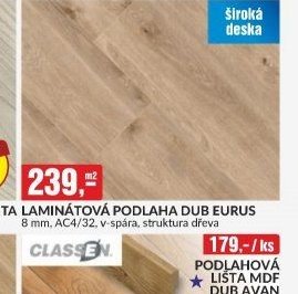 LAMINÁTOVÁ PODLAHA DUB EURUS