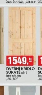 Dveřní křídlo Sukaté plné