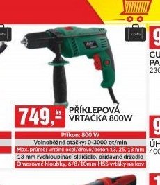 PŘÍKLEPOVÁ VRTAČKA 800W