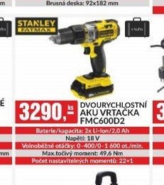 DVOURYCHLOSTNÍ AKU VRTAČKA FME600D2