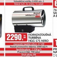HORKOVZDUŠNÁ TURBÍNA HGG 171 NIRO
