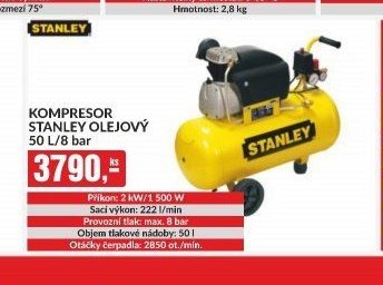 KOMPRESOR STANLEY OLEJOVÝ 50 L/8 bar