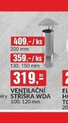 VENTILAČNÍ STŘÍŠKA WDA